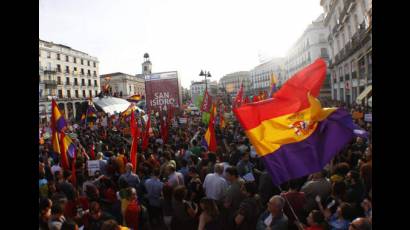 Manifestaciones en Madrid a favor de la República