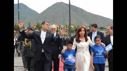 Rafael Correa y Cristina Fernández