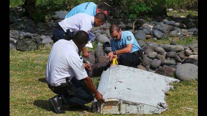 Restos del avión Malaysian Airlines MH370