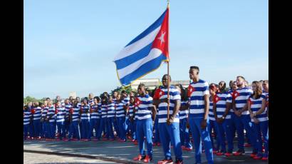 Abanderamiento a la delegación cubana rumbo a los Juegos Olímpicos 