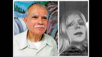 Oscar López Rivera y Chelsea Manning 