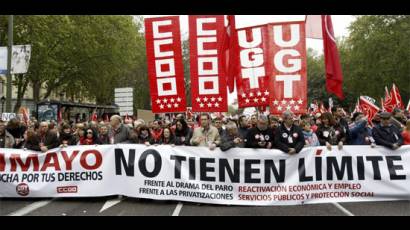 La UGT y CC.OO. se manifiestan frecuentemente por sus demandas. 