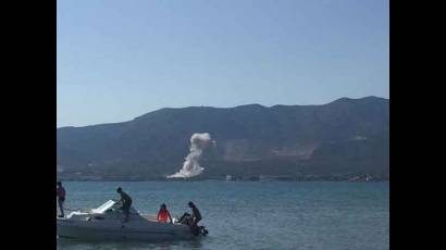 Segunda explosión de Alcanar desde la Punta de la Banya
