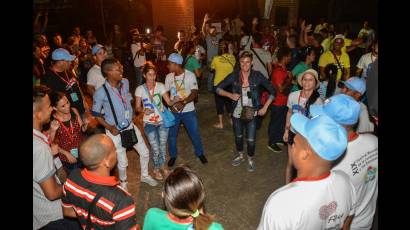 Despedida cederista a los delegados que participan en el 19no. Festival Mundial de la Juventud y los Estudiantes