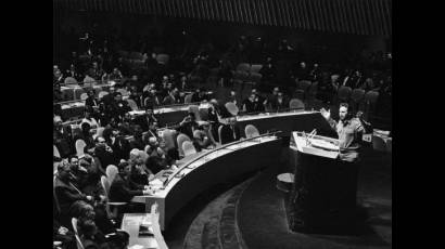 Fidel en la ONU el 26 de septiembre de 1960