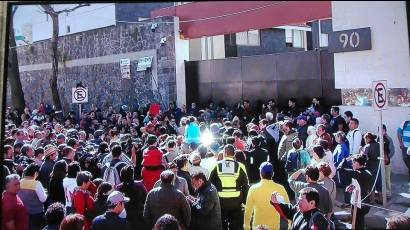 En espera de la salida del Presidente hacia la Toma de Posesión