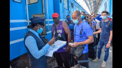 Servicio ferroviario de transportación de pasajeros.