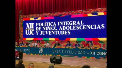 Delegados al 12mo. Congreso de la UJC