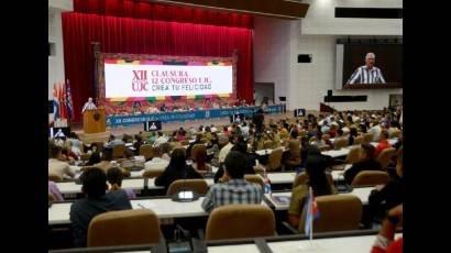 Última jornada del 12mo. Congreso de la UJC-12