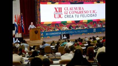 Última jornada del 12mo. Congreso de la UJC-14