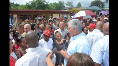 El presidente cubano en Yateras