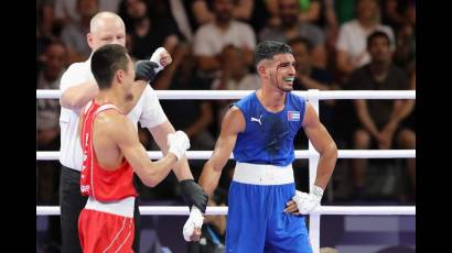 El boxeador cubano Saidel Horta