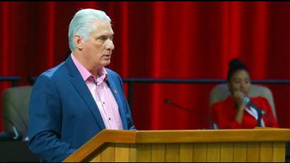 El Presidente cubano, Miguel Díaz-Canel Bermúdez, intervino en la última sesión del 4to período ordinario de sesiones de la Asamblea Nacional del Poder Popular, en su 10ma legislatura