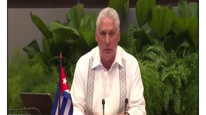 El Presidente cubano Miguel Díaz-Canel Bermúdez