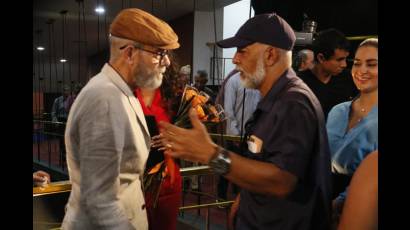 FOTO 1 Rudy Mora con el actor Jorge Alí, protagonista de Calle 232. Foto Portal Endac