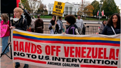 No a la intervención de EE. UU. en Venezuela. Foto: + ANSWER