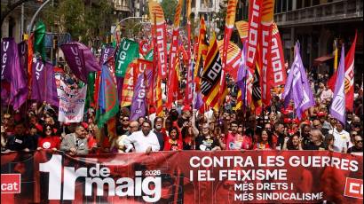 Manifestación en Barcelona por el Día del Trabajo 2026