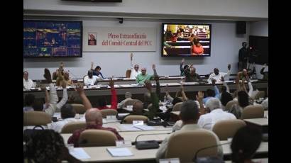  Pleno Extraordinario del Comité Central del Partido Comunista de Cuba, celebrado en la tarde de este miércoles en La Habana