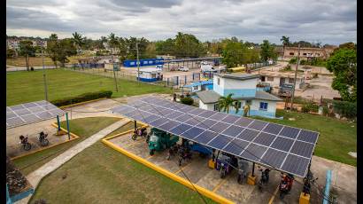Electrolinera para la carga de vehículos eléctricos.