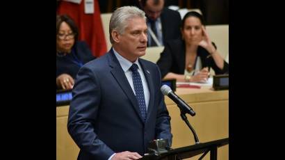 La intervención del Presidente cubano este 26 de septiembre en la Asamblea General de la ONU