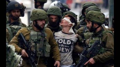 Israel apresa a niños palestinos