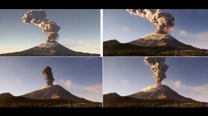 Explosión del Popocatépetl hace cimbrar edificaciones en la localidad mexicana de  Puebla