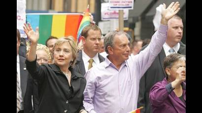 Mike Bloomberg y Hillary Clinton