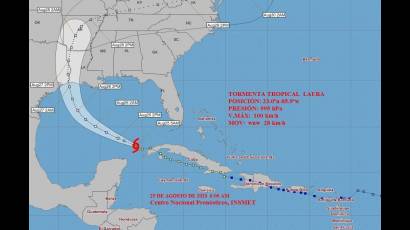 Tormenta tropical Laura, 6:00 a.m.