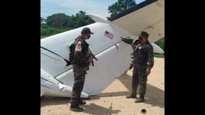 Aeronave con matricula estadounidense.