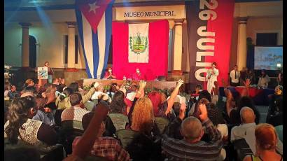 Momentos de la Asamblea Solemne en Isla de la Juventud por el cumple 190 de Nueva Gerona.