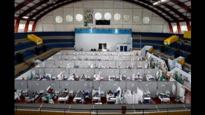 Hospital de campaña en Portugal