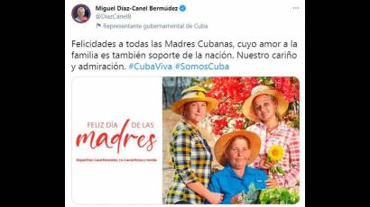 Felicita Presidente de Cuba a madres en su día
