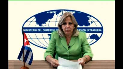 Ana Teresita González, viceministra primera del Comercio Exterior y la Inversión Extranjera de Cuba.