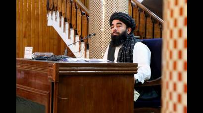 El portavoz de los talibanes, Zabihullah Mujahid