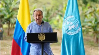 António Guterres en Colombia