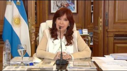 La vice presidenta de Argentina, Cristina Fernández de Kirchner