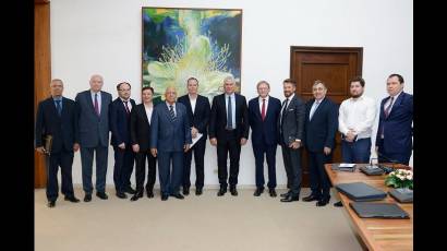 Encuentro de Miguel Díaz-Canel con empresarios rusos