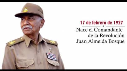 Comandante de la Revolución Juan Almeida Bosque