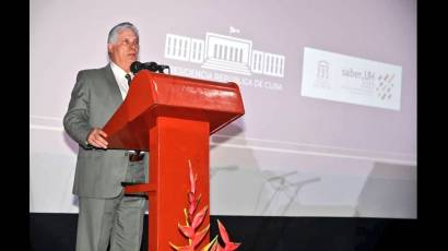 Presidente Miguel Díaz-Canel en inauguración de convención científica internacional Saber-UH