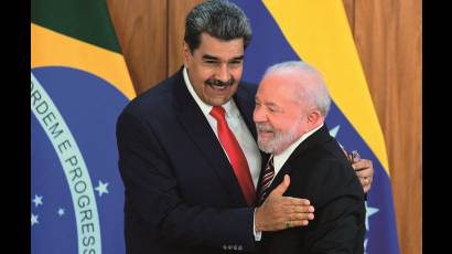 Los presidentes Maduro y Lula