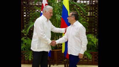 Recibe Díaz-Canel al Presidente de Colombia Gustavo Petro