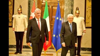 Presidentes Mattarella y Díaz-Canel dialogan para estrechar vínculos entre Italia y Cuba