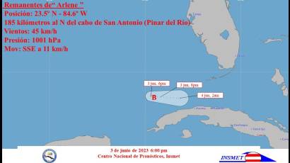 Tormenta Arlene se disipa