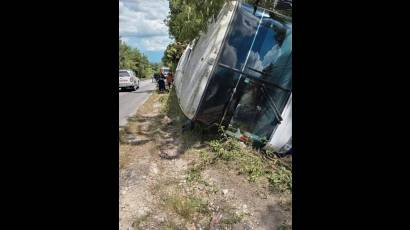 Accidente carretero en Báguanos