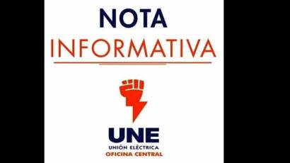 Unión Eléctrica no prevé afectaciones durante el horario pico