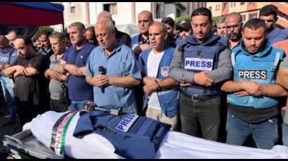 Asesinato de periodistas en Gaza