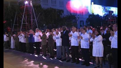 Acto por el aniversario 65 del triunfo de la Revolución cubana