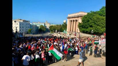 Mitin en solidaridad con Palestina y los estudiantes estadounidenses detenidos