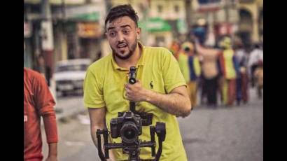 El periodista palestino Saadi Madoukh, muerto en un bombardeo aereo israelí en Al-Daraj.