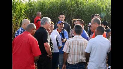 Presidente de Cuba recorre centros productivos de Mayabeque